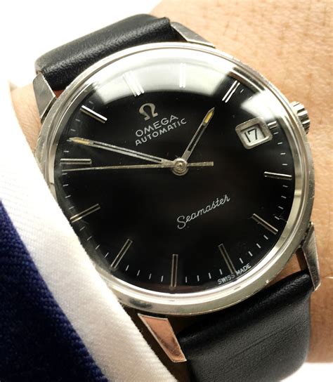 omega watch black dial|vintage omega watch dial.